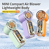 abordables Ventilateurs-Ventilateur portable de poche, mini ventilateur haute vitesse 22 000 tr/min avec 100 vitesses, autonomie de 24 h, écran LED, ventilateur turbo personnel idéal pour les voyages et les activités de