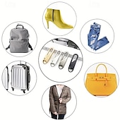 levne umění, řemesla a šití-Sada 16 náhradních jezdců zipů, odolné kovové jezdce, snadná instalace, více barev pro zavazadla, bundy, tašky – 3,8 x 1,8 cm