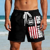  Per uomo 4 luglio, 250° anniversario degli Stati Uniti Bandiera degli Stati Uniti 1776 Costumi da bagno Pantaloncini da mare Pantaloncini da Surf Misura del girovita medio Patriotico Ferie Tasche