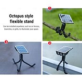 olcso Pathway Lights &amp; Lanterns-1 db kültéri napelemes fali spotlámpa, IP55 vízálló, 3 LED gyöngy, polip dizájn, kettős rögzítési lehetőség, dekoratív LED tájvilágítás kertbe, udvarra, ösvényre, gyepre, teraszra