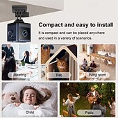 Χαμηλού Κόστους Κάμερα Δράσης-Έξυπνος ασύρματος συναγερμός με κάμερα ασφαλείας με ανίχνευση κίνησης, μίνι κάμερα με αφαιρούμενη βάση