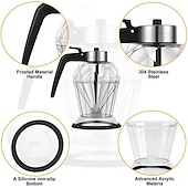 cheap Kitchen Utensils &amp; Gadgets-8oz Glass Diamond-Shaped Drip-Free Condiment Dispenser with Built-In Spout - Transparent Kitchen &amp; Restaurant Oil Bottle for Olive Oil, Vinegar, Soy Sauce - Elegant Sturdy Container, Versatile