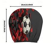 billiga Hemtextil-2 st nackstödsskydd med fotbollstryck, bilinredning, moderiktigt sätesskydd, enkla att installera, lämpliga för långkörning, stadspendling, perfekt rolig bildekor, ökad komfort