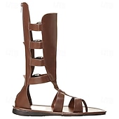 voordelige Schoenen-Retro vintage Middeleeuws Renaissance Sandalen Ridder Gladiator Ranger Kostuum Voor heren Keltisch Piraat Halloween Carnaval Ren Faire Retro themafeest Volwassenen Schoenen