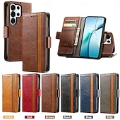 cheap 2026 Samsung Galaxy S26 Series-Phone Case For Samsung Galaxy S26 S26 Plus S26 Ultra Wallet Case Flip Cover with Wrist Strap Kickstand Retro TPU PU Leather