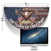 tanie 250. rocznica-2SZT Flaga 250. rocznicy USA 1,5X3 FT Flagi Fani 1776-2026 Patriotyczne Gwiazdy Ogrodowe Znak Zawieszony Dekor dla Na Zewnątrz Drzwi Frontowe Weranda Powitanie Tło z Mosiężnymi Oczkami