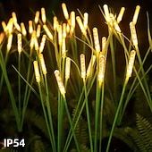 abordables Luces de camino y linternas-2 luces solares de exterior con forma de estaca de burbujas de 10 cabezas, impermeables, con LED oscilantes para jardín, patio, césped, camino, villa, fiesta, cumpleaños, vacaciones e iluminación de