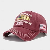  unisex 250./függetlenségi kalap, hordozható, lélegző, mindennapi, kültéri, utcai hímzés, zászlós