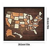 billige U.S. 250-årsjubileum-Trepuslespill med kart over USA, pedagogisk geografiverktøy, 30,5 x 25,4 cm, reisekart med landemerker i USA, morsomme leker med reisekart, realistiske landemerkedetaljer, for par og familier