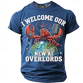  Hombre Argot divertido Camiseta Manga Corta Camiseta Impresión 3D Cuello Barco Camisa Moda Diario Diario Calle Rojo Verano Primavera Ropa S M L XL XXL XXXL
