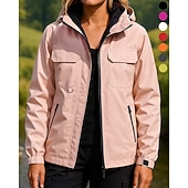  Naisten Tuulitakki Softshell-takki Vaellustakki Ulko- Vedenkestävä Tuulenkestävä Vaellusasut Vaellusvaatteet Kevät Syksy Topit Telttailu / Retkely / Luolailu Juoksu Yhtenäinen väri Musta Valkoinen