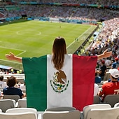 economico Costumi da fan-Partita mondiale di calcio 2026 Mantello Costume Bandiera Ventilatori Adulti Unisex Feste Partita di calcio Evento di calcio Vestirsi
