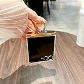 levne Pouzdra pro Samsung-telefon Carcasă Pro Samsung Galaxy Z Flip 7 Z Flip 7 FE Z Flip 6 Z Flip 5 Z Flip 4 Z Flip 3 Zábavné Držák na prsteny Komiks Kov ABS