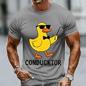  maglietta divertente da uomo con anatra conduttore maglietta a maniche corte stampa 3d maglietta girocollo moda quotidiano quotidiano strada blu bianco verde estate primavera abbigliamento