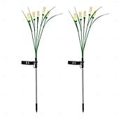 abordables Luces de camino y linternas-2 luces solares de exterior con forma de estaca de burbujas de 10 cabezas, impermeables, con LED oscilantes para jardín, patio, césped, camino, villa, fiesta, cumpleaños, vacaciones e iluminación de