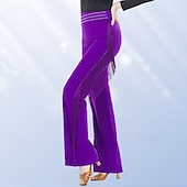 billiga Byxor-dambyxor med vida ben och strassfransar