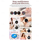 baratos Smartwatch-Relógio inteligente exclusivo Goddess com tela redonda AMOLED HD de 1,32 polegadas, ultrafino e leve de 7,5 mm, a melhor opção de presente para namorada, monitoramento de frequência cardíaca e