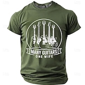  Festival de Música Hombre Música Gracioso Guitarra Camiseta Manga Corta Camiseta Impresión 3D Cuello Barco Camisa Moda Diario Diario Calle Azul Piscina Negro Rojo Verano Primavera Ropa S M L XL XXL