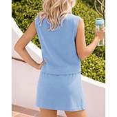 abordables Chándales-Mujer Tracksuit Sudadera tipo jersey Pantalones cortos deportivos 2 Piezas con bolsillo Color sólido Conjunto de ropa deportiva Verano Primavera Azul cielo Verde Entrenamiento de gimnasio Correr