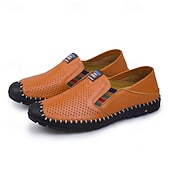 economico Scarpe Casual Slip-On-Per uomo Vintage Casual Quotidiano All'aperto Pelle PU Confortevole Traspirante Slip-on Bianco Blu Marrone Estate Primavera Autunno