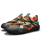 tanie Casualowe sneakersy-męskie buty sportowe typu adventure trail z wielokolorowymi paskami, oddychające i wytrzymałe, idealne na piesze wędrówki, sporty na świeżym powietrzu i do codziennego użytku
