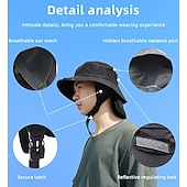 cheap Home Supplies-UPF 50+ Wide-Brim Removable-Brim Fisherman's Hat, Dual-purpose Detachable Breathable Quick- Cap for Marine Water Activities, Sea Fishing, Outdoor Exploration, Cycling, Surfing, and Fishing