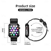 cheap Smartwatch-LOKMAT OCEAN 2 PRO Smart Watch 1.85 inch Bluetooth Calling Smartwatch Pedometer Call Reminder Sleep Tracker Compatible with Android iOS Unisex Long Standby Hands-Free Calls Waterproof IP68 51mm Watch