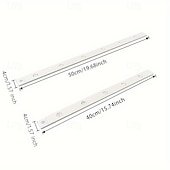 رخيصةأون ضوء مجلس الوزراء-مصابيح ذكية تعمل بمستشعر حركة على شكل عين قطة للخزائن، 30/40/50 سم، إضاءة LED ثلاثية الألوان قابلة للتعتيم، قابلة لإعادة الشحن عبر منفذ USB، مزودة بمشبك مغناطيسي، لا تحتاج إلى أسلاك، مصباح ليلي متعدد