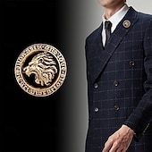 abordables Broche de Hombre-Hombre 1 PC Gemelos Legierung Broche Casual Diario Vintage Moda Plata Dorado