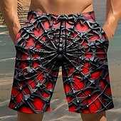  Homens Animal SPIDER Calção Justo de Natação Shorts de Natação Bermuda de Surf Cintura Média Góticas Casual / Diário férias na praia Bolsos laterais Forro de malha Cintura elástica com cordão Designer
