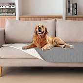 cheap Sofa Cover-Waterproof Pet Blanket, Scratch Proof Furniture Protector for Dogs Cats, Reversible Cover  Dark Grey/Light Grey