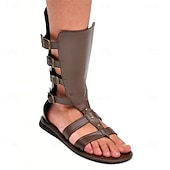 voordelige Schoenen-Retro vintage Middeleeuws Renaissance Sandalen Ridder Gladiator Ranger Kostuum Voor heren Keltisch Piraat Halloween Carnaval Ren Faire Retro themafeest Volwassenen Schoenen