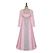 cheap Dresses-Renaissance 19th Century Regency Period Dress Long Sleeves Princess Gentlewoman Floral Two Piece Fancy Dress Women's Royal Halloween Carnival Masquerade Renaissance Fair Retro Theme Party Adults'
