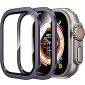 abordables Protectores de pantalla para relojes inteligentes-[Paquete de 4] Reloj Protector de pantalla Compatible con Apple Watch Ultra 49mm Cobertura máxima sensible al tacto Alta definición clara Vidrio Templado Accesorios Reloj