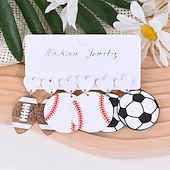  Partido Mundial de Fútbol 2026 Pendientes Fútbol Futbol Uso Diario Adulto Unisexo Casual Partido Disfrazarse