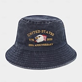 cheap Bucket Hat-Unisex 250th/independence Hat Baseball Cap Portable Breathable Daily Outdoor Street Embroidery Flag