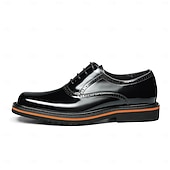 abordables Chaussures de Costume Classiques-Chaussures habillées Oxford pour homme, en cuir noir et marron, à lacets, bout rapporté, idéales pour les mariages, le bureau, les réunions, les banquets, les cérémonies du marié, l'église et les soirées élégantes.