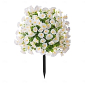 Недорогие Искусственные цветы-20-дюймовый колышек для искусственных цветов, декоративный садовый колышек для ипомеи, разноцветный, для двора. &amp;газон, прочный пластик, не выцветающий, всесезонное украшение