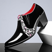 Χαμηλού Κόστους Μπαλαρίνες-ανδρικά κόκκινα επίσημα παπούτσια – κομψά παπούτσια oxford από τεχνητό δέρμα, γάμους και πάρτι, άνετα επίσημα παπούτσια