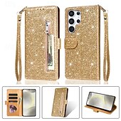 cheap 2026 Samsung Galaxy S26 Series-Phone Case For Samsung Galaxy S26 S26 Plus S26 Ultra Wallet Case Zipper Full Body Protective Kickstand Color Gradient sky PU Leather