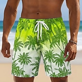 economico Piante e Fiori Tropicali-Per uomo Albero di Cocco Colore sfumato Piante Tropicali Costumi da bagno Costumi da bagno Pantaloncini da bagno Pantaloncini da Surf Misura del girovita medio Hawaiano Vacanza al Mare Tasche