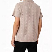 abordables Polo classique pour homme-Homme Polo Polo à fermeture éclair Occasionnel Quotidien Zip quart Manche Courte Mode Uni Fermeture éclair Été Printemps Coupe régulière Noir Blanche Kaki Gris foncé Polo