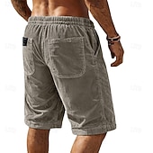 Χαμηλού Κόστους Casual σορτς-Ανδρικά Σορτσάκια Casual σορτς Κοτλέ Σορτς Τσέπη Ελαστική μέση Σκέτο Άνεση Αναπνέει Μήκος γόνατος ΕΞΩΤΕΡΙΚΟΥ ΧΩΡΟΥ Διακοπές Καθημερινά Ρούχα Μοντέρνα Κομψό στυλ street Θαλασσί Μαύρο Μικροελαστικό