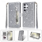 cheap 2026 Samsung Galaxy S26 Series-Phone Case For Samsung Galaxy S26 S26 Plus S26 Ultra Wallet Case Zipper Full Body Protective Kickstand Color Gradient sky PU Leather