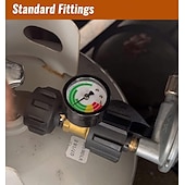 olcso Grillek és szabadtéri főzés-Univerzális propántartály-mérő 5–40 fontos PB-palackokhoz, gázszintjelző grillhez, fűtőtesthez, lakókocsihoz, QCC1 csatlakozó, propán üzemanyagszintmérő grillhez, kültéri kempingfőzőhöz,