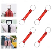 baratos armazenamento de bagagem e viagem-Conjunto de 4 cintas de bagagem ajustáveis e resistentes com trava de segurança para malas, bolsas de viagem e mochilas. Cintas de viagem confiáveis para homens e mulheres, que previnem a perda de
