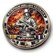 olcso Az Egyesült Államok 250. évfordulója-vietnami háborús veteránok emlékérme 1959–1975, 58 479 hős tiszteletére, katonai gyűjtői ajándék hadsereg, haditengerészet, tengerészgyalogság és légierő számára &amp;parti őrség, hazafias emléktárgy