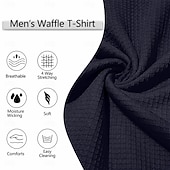 Χαμηλού Κόστους Πλεκτό μπλουζάκι με βάφλα-Άντρες Βάφλα μπλουζάκι Μπλουζάκι μπλουζάκι Κοντομάνικο Λαιμόκοψη V Καλοκαίρι Συμπαγές Χρώμα Μοντέρνα Υψηλής Ποιότητας Καθημερινό Μανίκια Ρεγκλάν Causal Καθημερινά ΕΞΩΤΕΡΙΚΟΥ ΧΩΡΟΥ