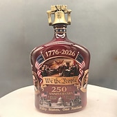 billiga U.S. 250-årsjubileum-amerikansk whiskyflaska för 250-årsjubileum &amp;Glasset vi folket patriotisk självständighetsdagspresent, 1776-2026 patriotisk karaff med 2 whiskyglas, amerikansk flagga Liberty Bell Capitol-design,