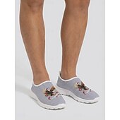  Men's Patriotic Breathable Mesh Slip-On Sneakers – Eagle and Flag Design for Parades, 4th of July, USA Anniversary and National Celebrations